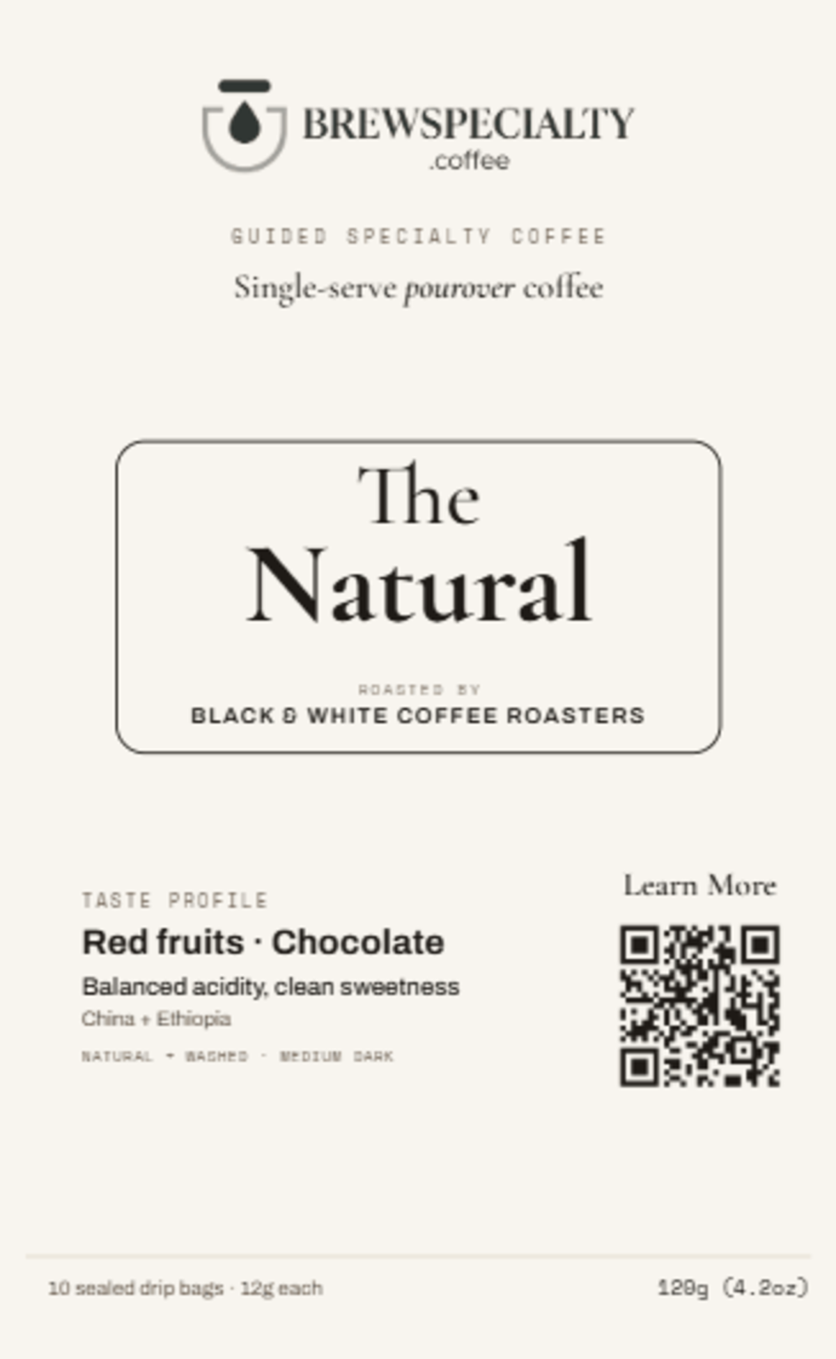 The Natural Blend by Black & White Roasters - Specialty Coffee Drip Bags